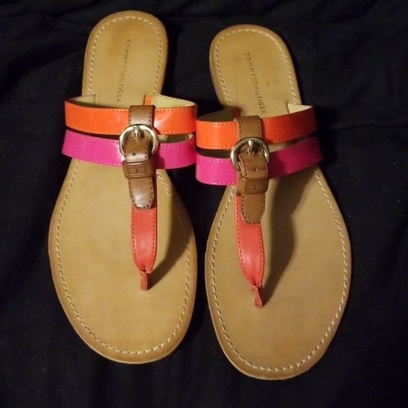 tommy hilfiger pink sandals